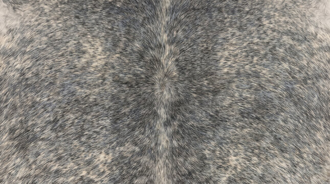 Natural grey cowhide texture background, rustic animal fur pattern, brindle cow hide leather surface for interior design