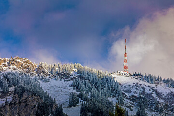 Grünten - Allgäu - Winter - Sender - Stimmung © Dominik Ultes