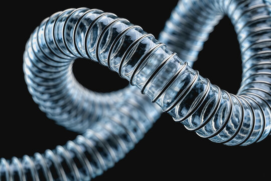 Flexible Transparent Hose With Metal Spiral Reinforcement