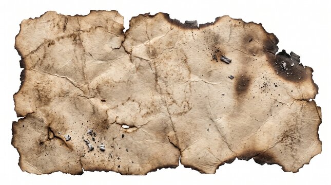 Aged burnt parchment paper texture with vintage appearance