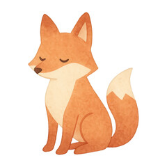 Obraz premium PNG Cute fox illustration for designs.