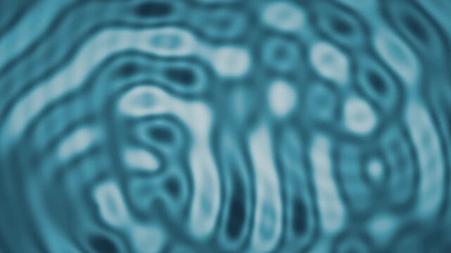 Abstract wave interference moire fringe ripple background seamless loop in rich cyan tones