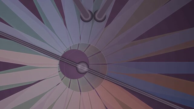 Wimshurst Static Generator Sector Discs Stepped Charge Reversal Seamless Loop in deep plum tones