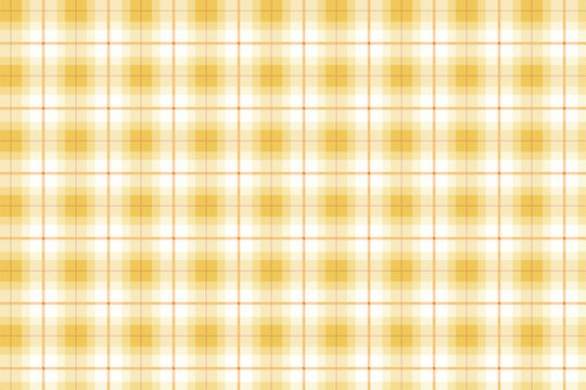Yellow Vichy Background. Gingham Seamless Pattern. Tartan Plaid Wallpaper.