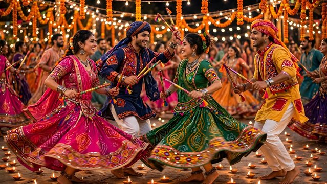  Garba Celebrating Navratri Festival in India enjoy Navratri Festival