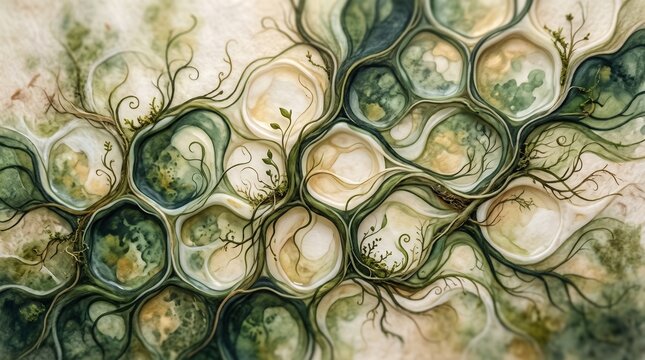 Soft Biomorphic Forest Organic Hive Pattern
