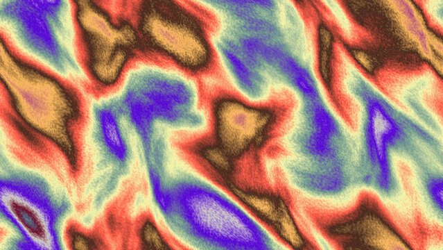 Vivid multicolored abstract pattern of undulating waves