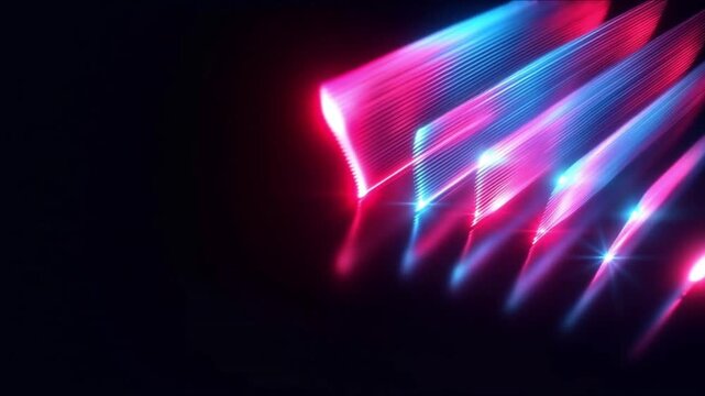 ファブリペロー共振器の反射界面を可視化した光学的サイエンスCG背景