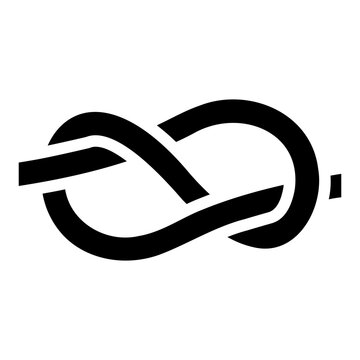 Rope knot icon with solid style