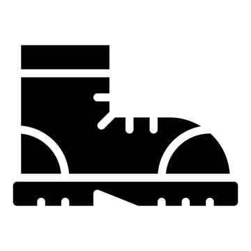 Shoes icon with solid style