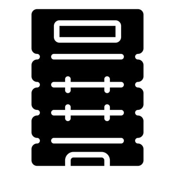 Sleeping pad icon with solid style