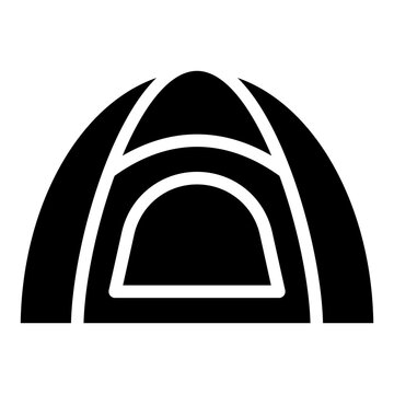 Tent icon with solid style