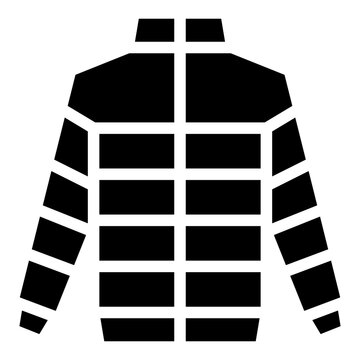 Winter jacket icon with solid style