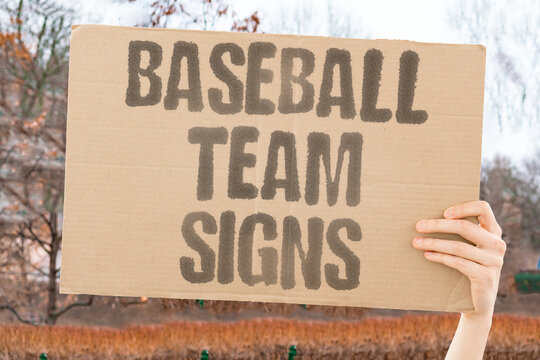 "Baseball team signs" Club finalizes major roster addition. BASEBALL. TEAM. CONTRACT. SEASON. SIGNING.