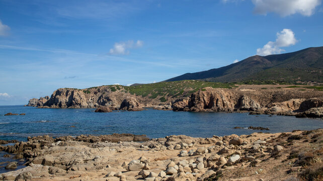 stony beach, Capo Pecora, Buggerru, Sardinia