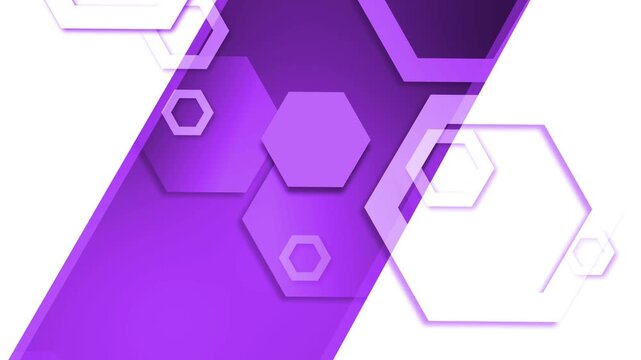 Abstract diagonal design with layered hexagons, modern geometric background animation