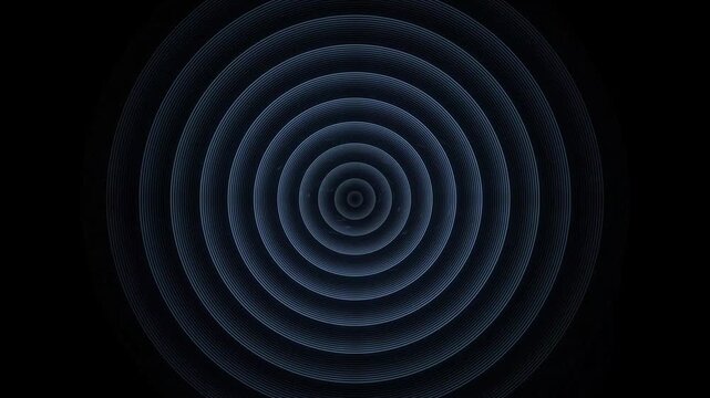 Glowing blue radar pulse concentric circle abstract background loop