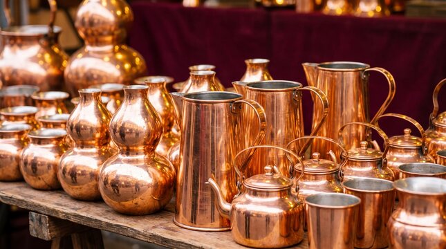 Pushkar fair, copper vessals, Rajasthan, India