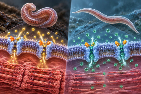 Ion Channel Mechanisms Causing Worm Contraction and Relaxation
