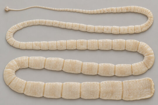 Beef Tapeworm Anatomy Scientific Illustration