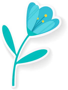Blue Tulip Flower Stem