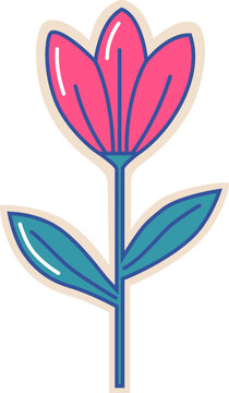 Pink Flower Sticker