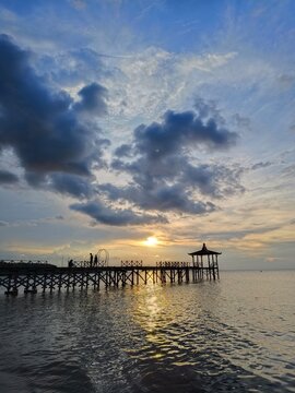 sunset over the sea