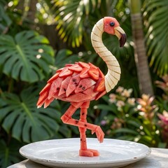 Obraz premium Flamingo Made With Mix Fruit 