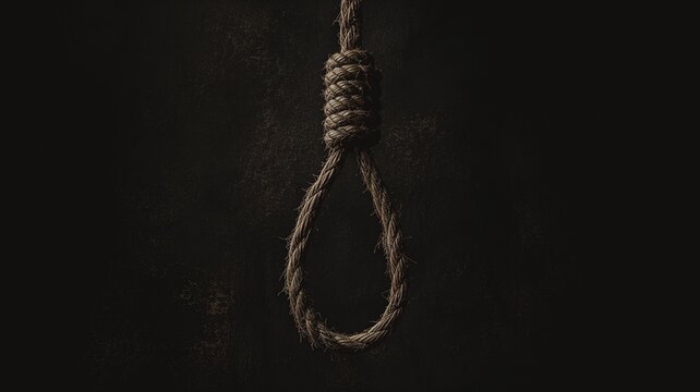 Aged Hanging Noose Rope Minimal Halloween Horror Texture