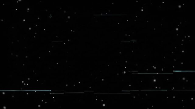 Abstract digital glitch and data interference on black background