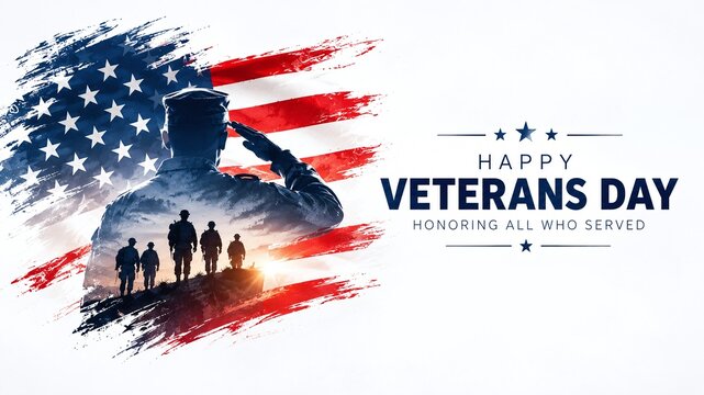 November 11 Veterans Day Tribute Honoring American Veterans and Military Service Heroes