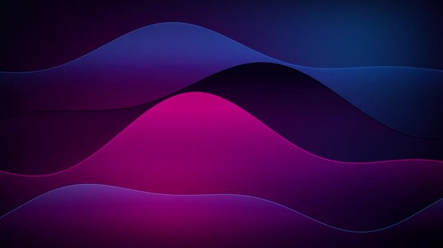 Seamless looping abstract liquid waves with pink and blue gradient motion graphics background 4K animation