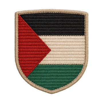 PNG Embroidered shield flag patch