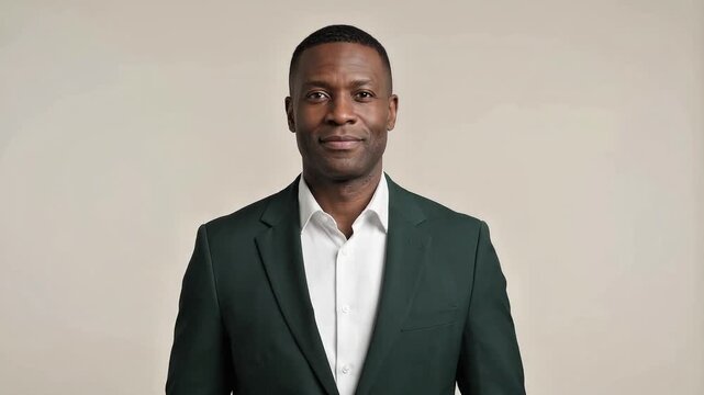 Confident Black male cybersecurity analyst professional portrait representing digital security, data protection, enterprise technology solutions, and modern information security leadership