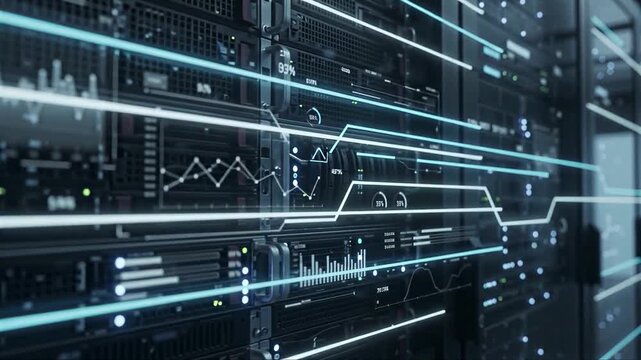 digital data center technology background