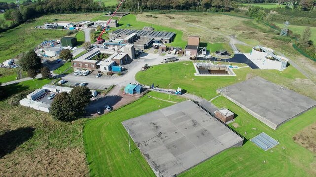 Drone Overview vital freshwater treatment facility in Kilmeaden, supporting a reliable drinking water supply for Waterford City and nearby communities.