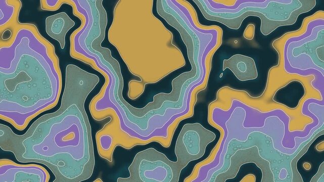 vibrant abstract animation features morphing fluid layers in teal, purple, and yellow for a modern liquid background