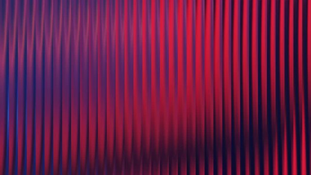 Vertical red and blue pleated fabric texture with soft lighting