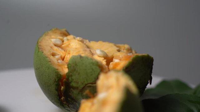 Bael Fruit &ndash; Aegle Marmelos, Traditional Indian Wood Apple Fruit with Hard Shell, Aromatic Pulp, Natural Nutrition and Ayurvedic Heritage