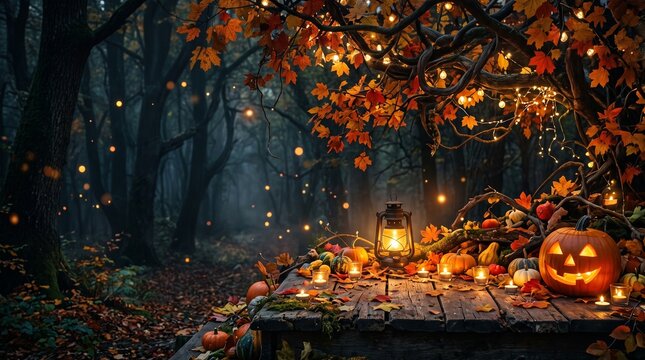 Halloween background with copy space 