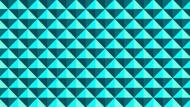 Repeating Geometric Triangle Pattern In Teal Turquoise And Aqua