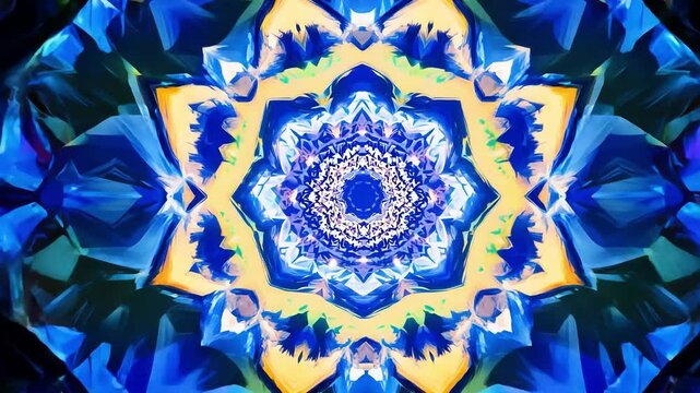 Kaleidoscope pattern morphing, creating visual energy
