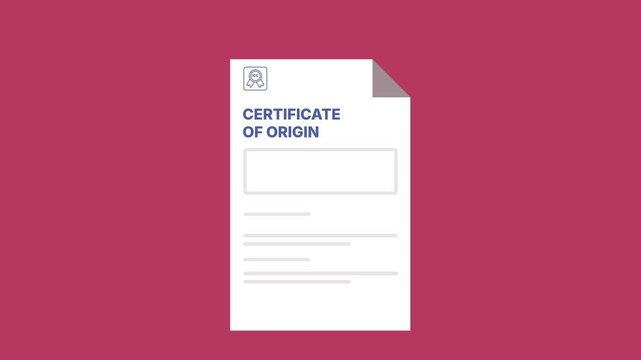 Certificate of origin	