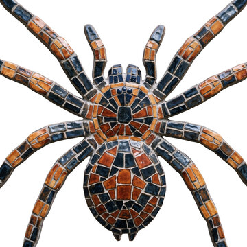 Mosaic tile spider filling frame