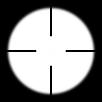 Classic crosshair sniper scope interface overlay with clean reticle for weapon sight design