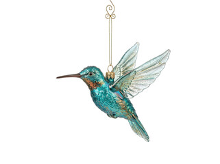 Fototapeta premium Glass Hummingbird Christmas Ornament