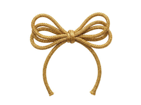 Elegant Golden Decorative Rope Bow