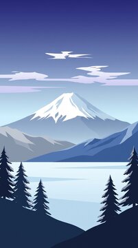Create Mount Fuji Background 2k