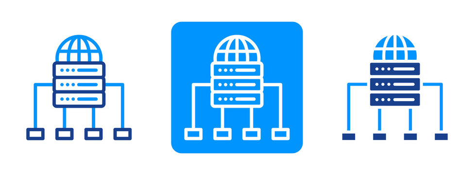 Proxy Server Icon In Dual Tone Style