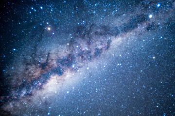 Stunning view of the Milky Way galaxy and bright stars in the night sky of New Zealand © Takuya